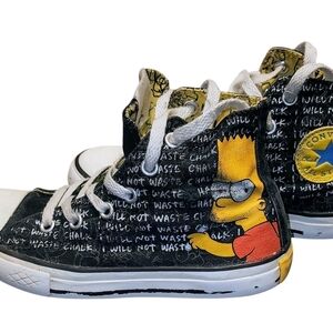 Converse Black and Yellow High-Top Sneakers with Canvas Upper